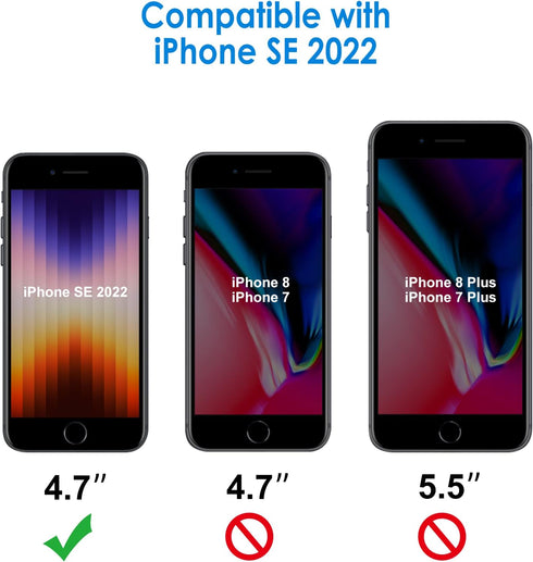 JETech Privacy Screen Protector for iPhone SE 3 (2022 3rd Edition) 4.7-Inch, Anti Spy Tempered Glass Film, Case Friendly, 2-Pack......